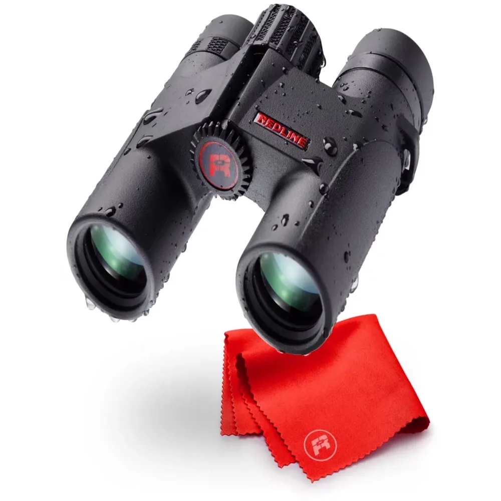 Prism Binoculars red 356 foot weatherproof