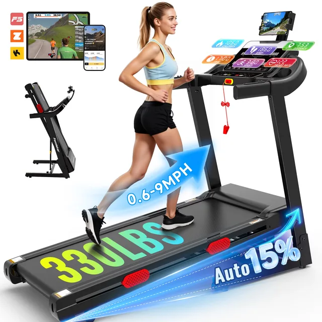 Incline Treadmill 3.95hp 330lb folding