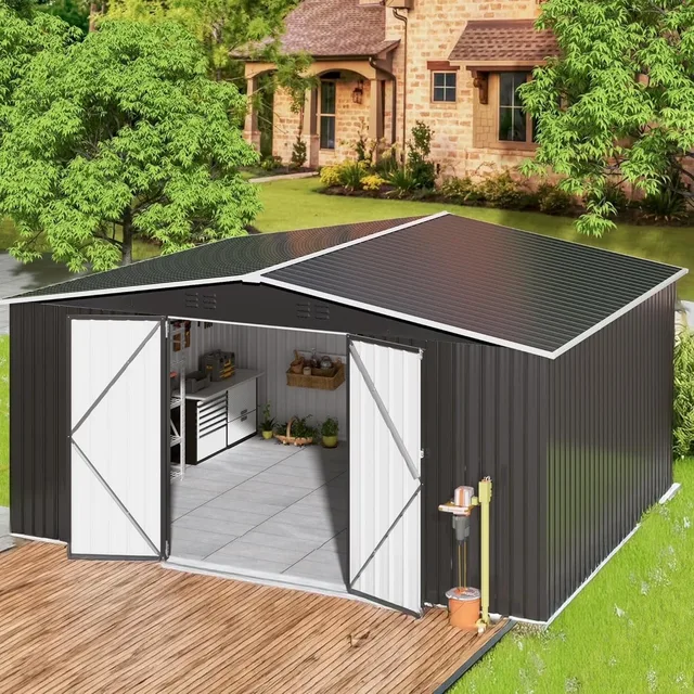 Storage Shed 14' 10' black