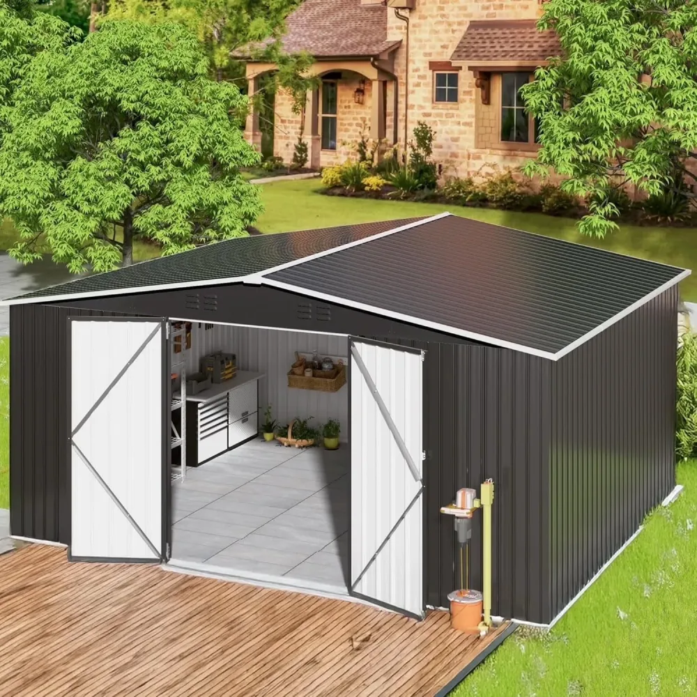 Storage Shed 14' 10' black