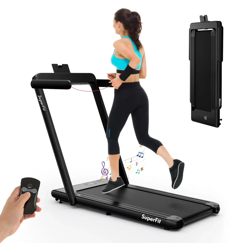 Treadmill Folding red black