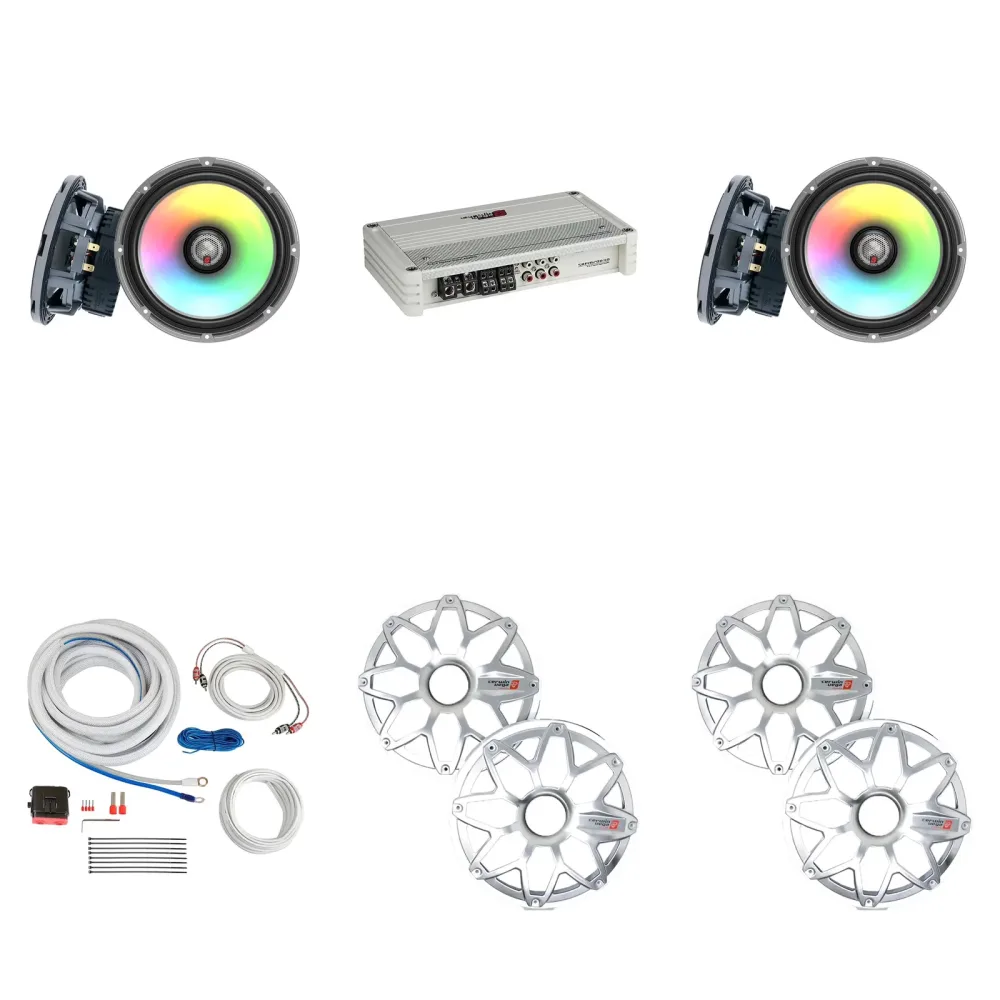 Amplifier 4 channel 6.5" white