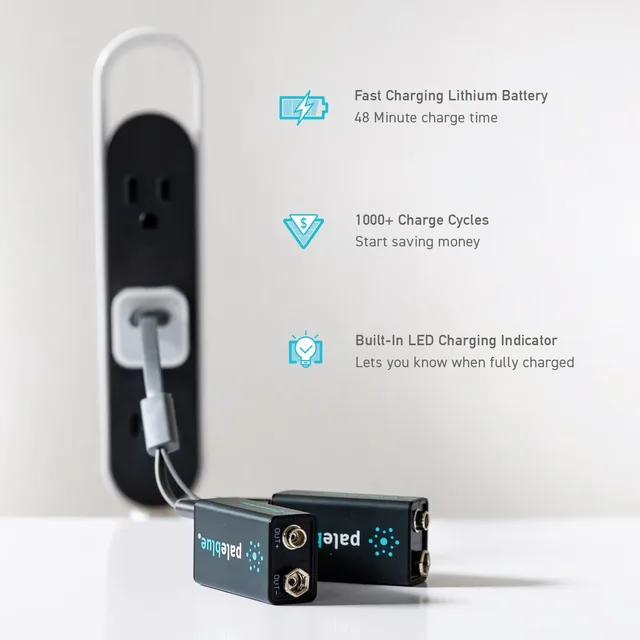 Rechargeable Battery 9v blue