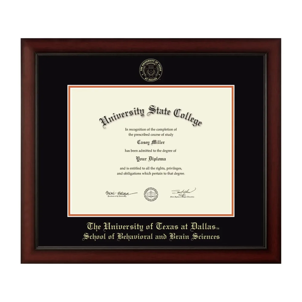 Diploma Frame black orange 14w