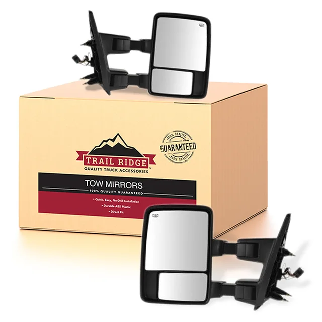 Tow Mirror folding telescoping black