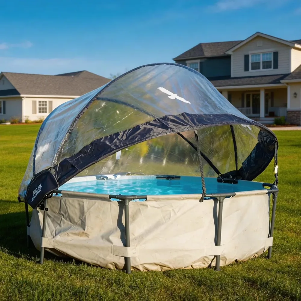 Pool Cover 15 ft black white