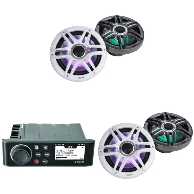 Speaker 2 pair white gray