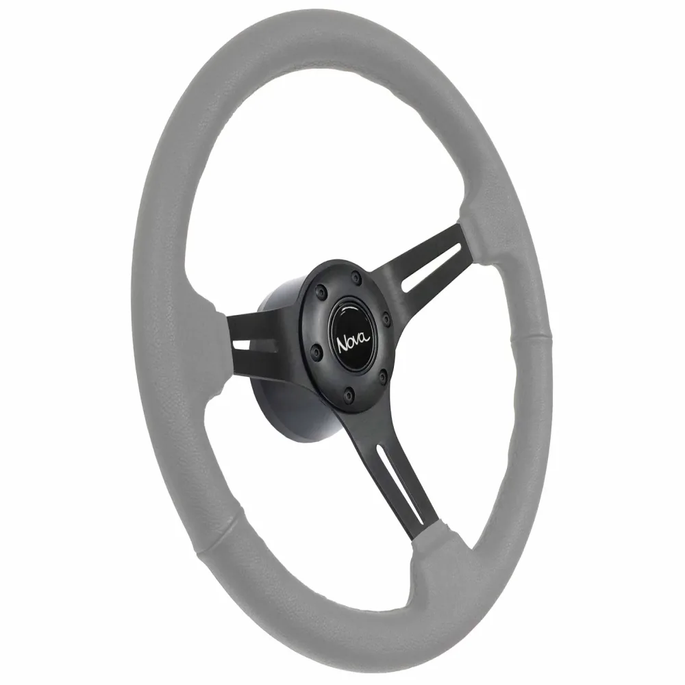 Leather Steering gray black 2.5"