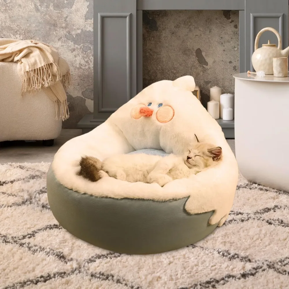 Cat Bed beige white 81inch