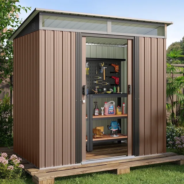 Garden Shed waterproof brown 6'