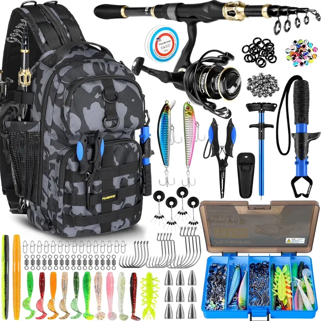 Tackle Backpack waterproof black adjustable