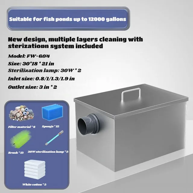 Pond Filter 28 pounds 53cm 30w