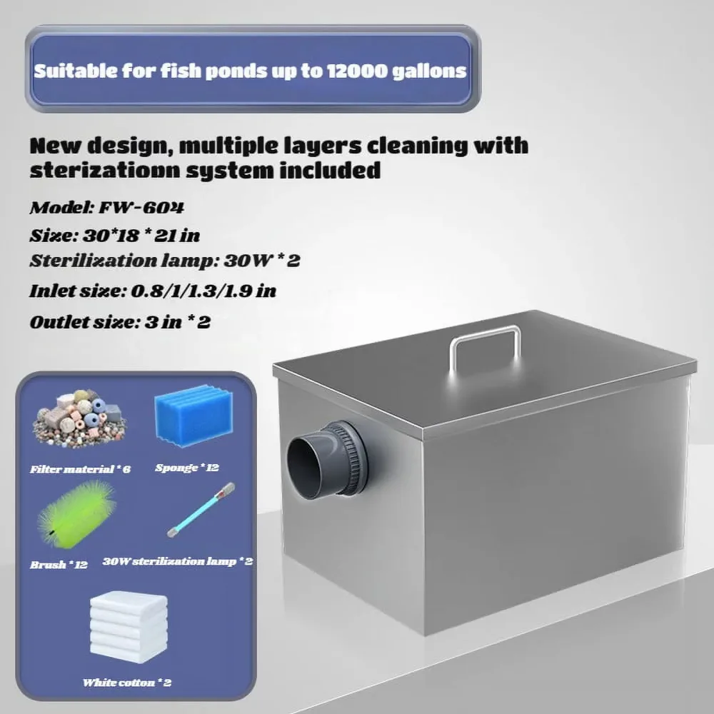 Pond Filter 28 pounds 53cm 30w