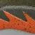 Basketball orange 5 " silver