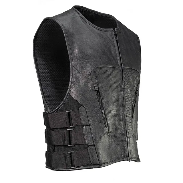 Leather Motorcycle adjustable black 2-1.3mm
