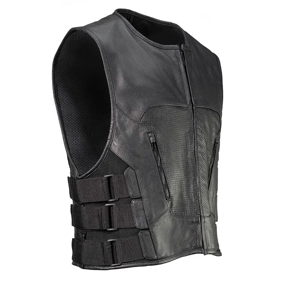 Leather Motorcycle adjustable black 2-1.3mm