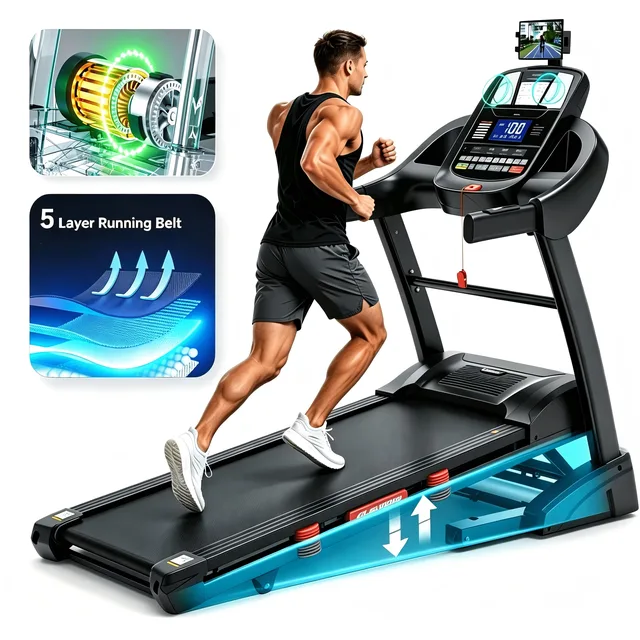 Treadmill 400lbs 5.05hp 165.66 lb