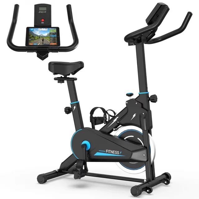 Exercise Bike adjustable black blue