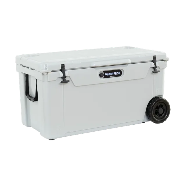 Rolling Cooler 110 quart white heavy-duty