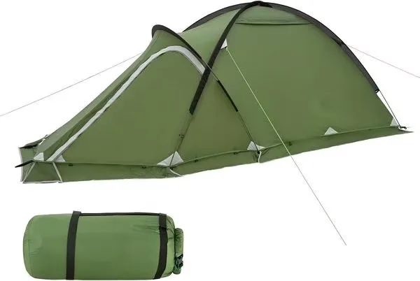 Camping Tent waterproof green 1-2 persons
