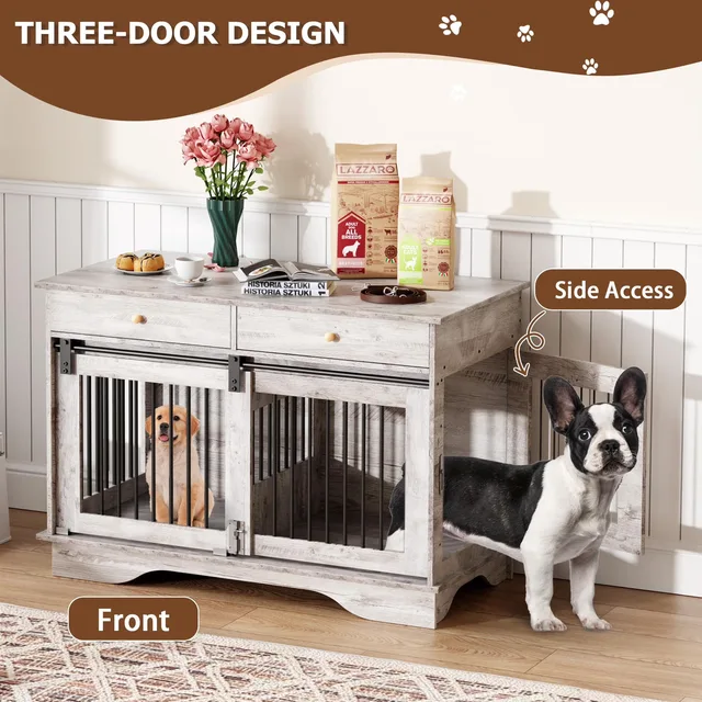 Dog Crate 47" grey 33.1 inches