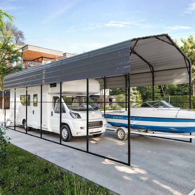 Carport gray 0.5mm 30 ft