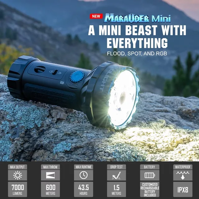 Hunting rechargeable black 5.12"