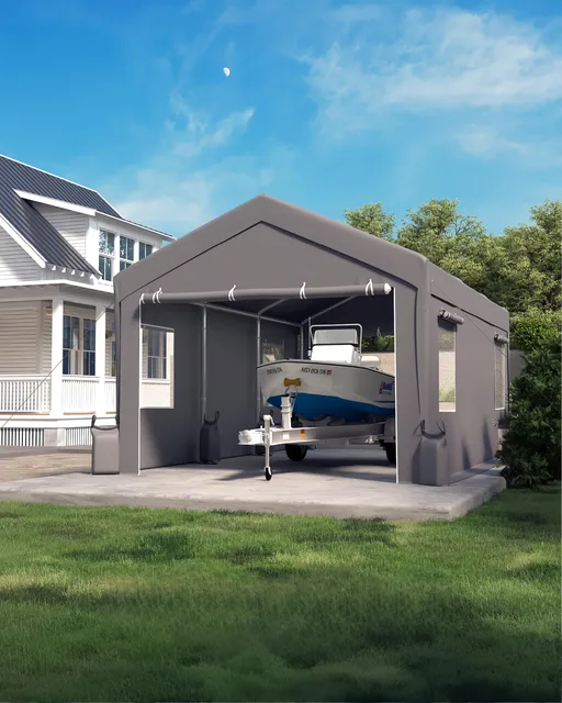 Carport Garage portable grey 11 ft