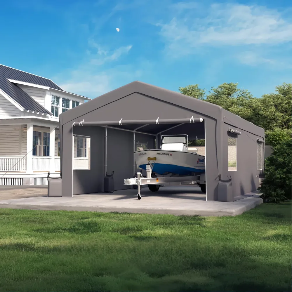 Carport Garage portable grey 11 ft