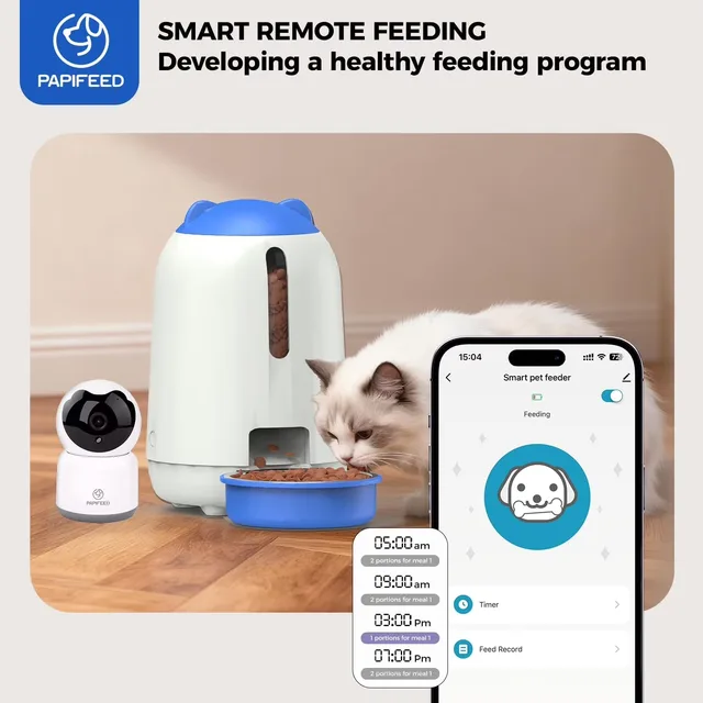 Cat Feeder blue