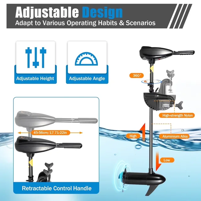 Trolling Motor 12v 626w 13.12ft