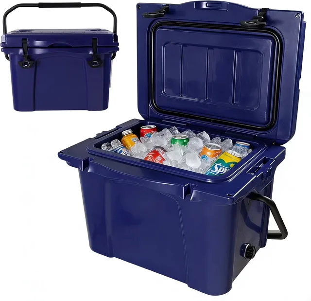 Cooler Box 25 quart portable blue