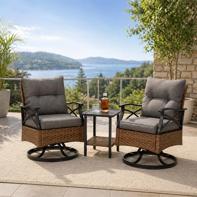 Patio Conversation 350 lbs brown 350 pounds
