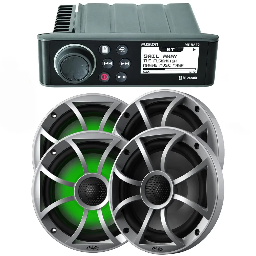 Stereo 2 pair 6.5" silver