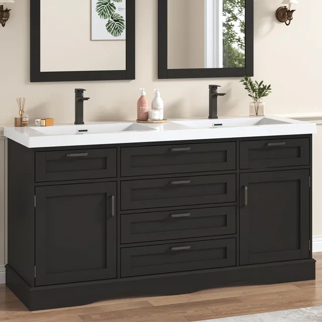 Storage Cabinet 59" black 19.7 inches