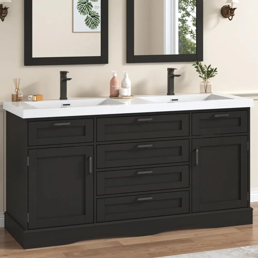 Storage Cabinet 59" black 19.7 inches