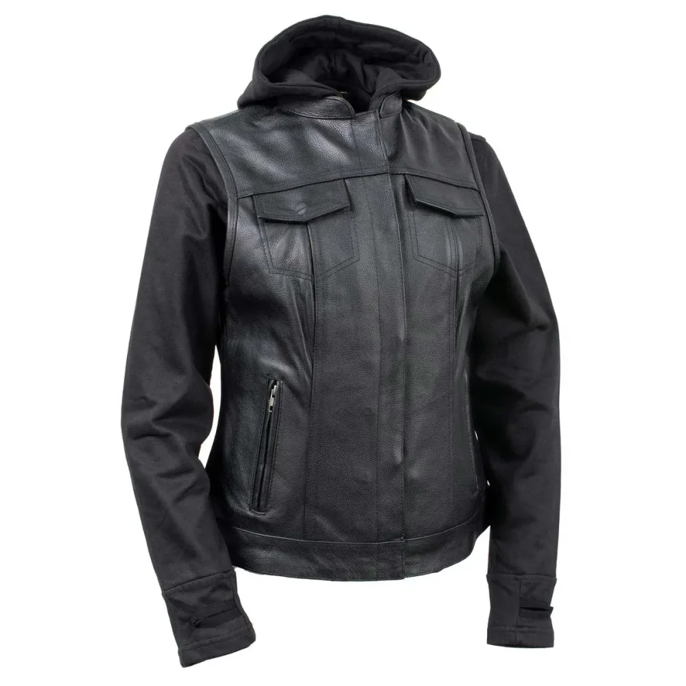 Leather Motorcycle black 1.2-1.3mm adjustable