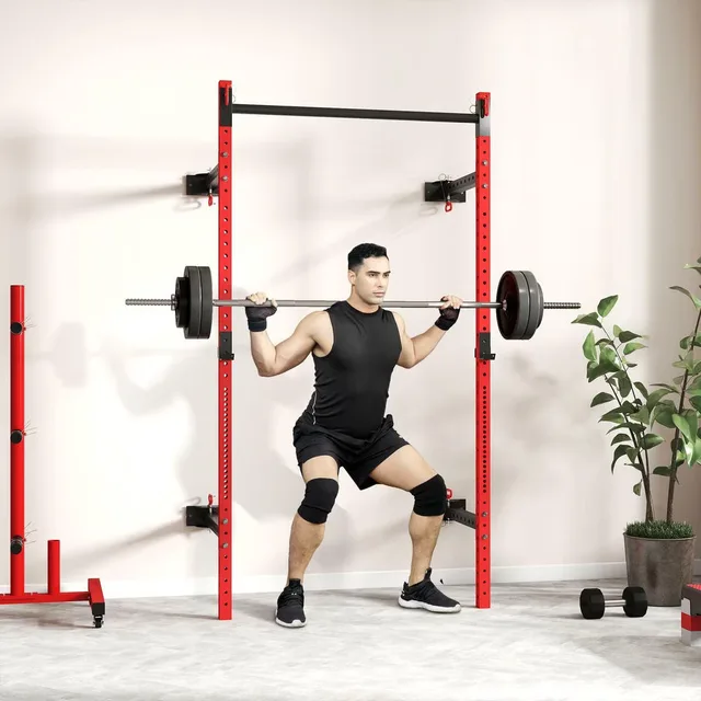 Squat Rack 1000 pounds adjustable yellow