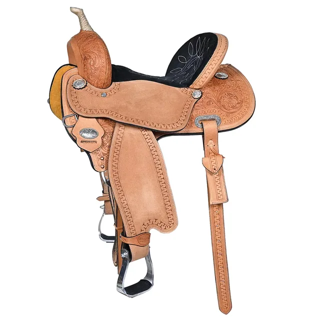 Leather Saddle 16 in 15" tan