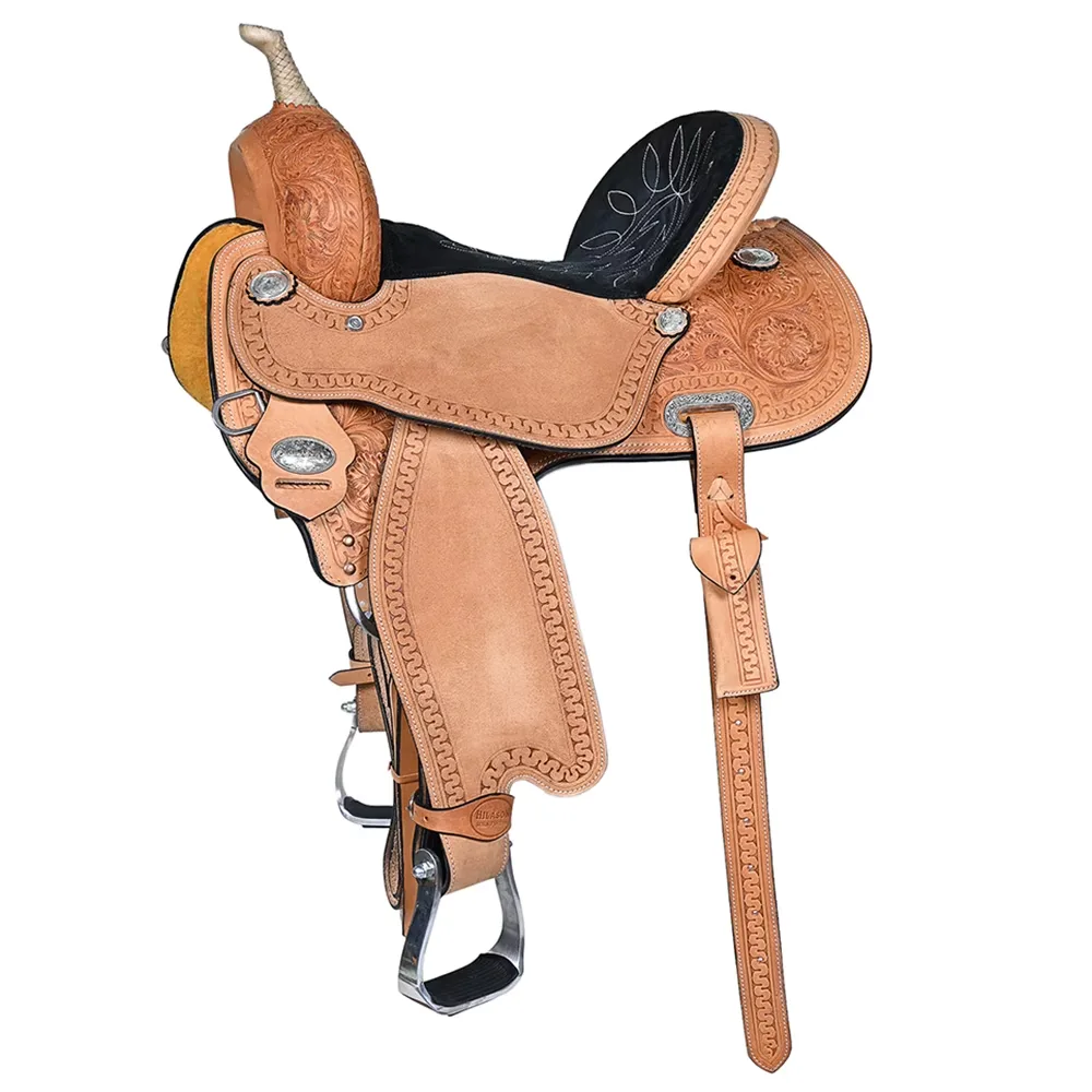 Leather Saddle 16 in 15" tan
