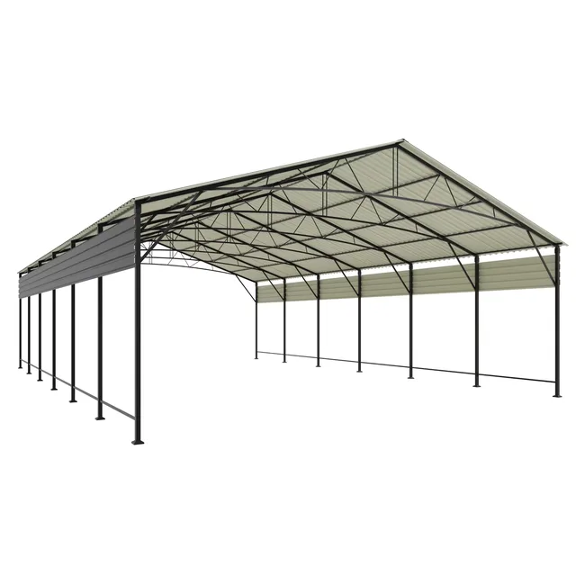 Metal Carport black heavy-duty adjustable
