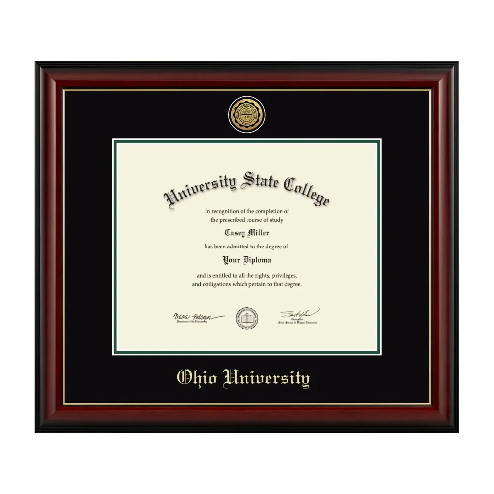 Diploma Frame black green 15w