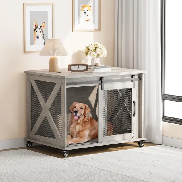 Dog Crate 37' grey 70 pounds
