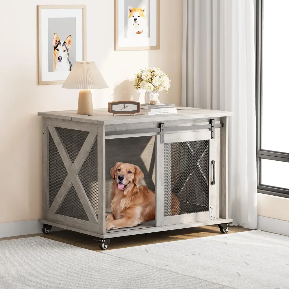 Dog Crate 37' grey 70 pounds
