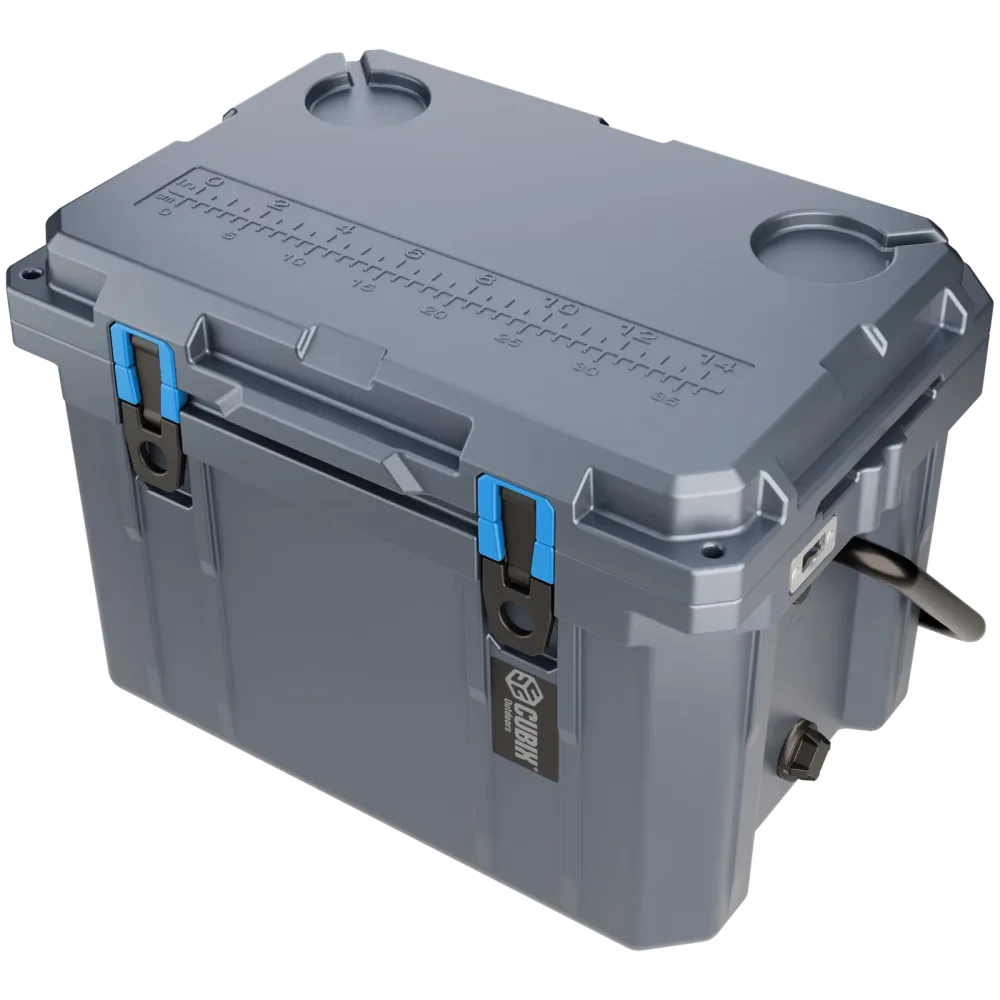Hard Cooler portable insulated gray