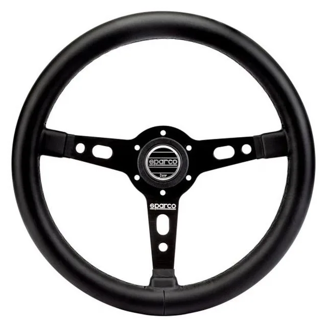 Leather Steering black 13.78 in 2.56 in