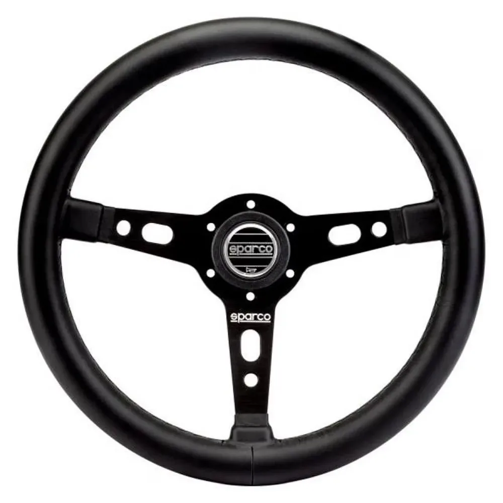 Leather Steering black 13.78 in 2.56 in