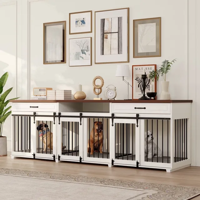 Dog Crate 95" white 23.6"
