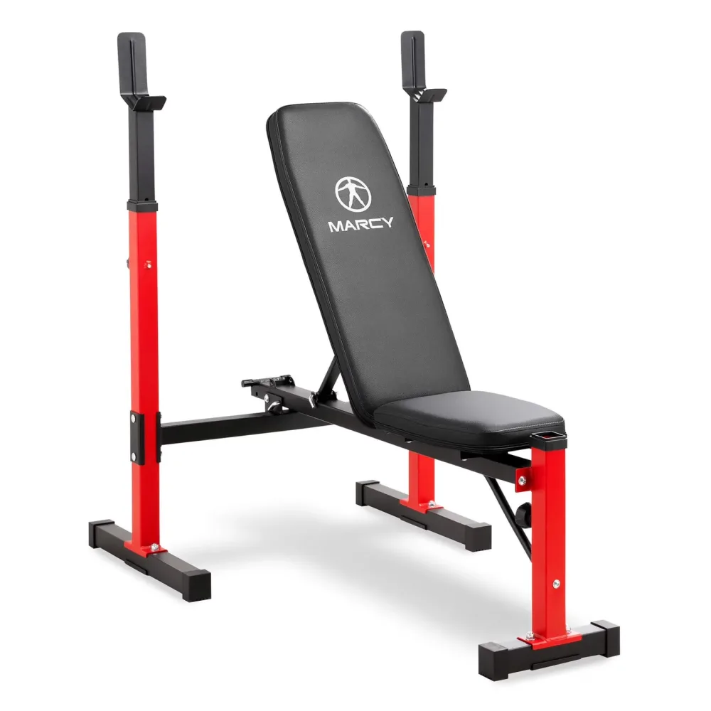 Weight Bench adjustable folding red