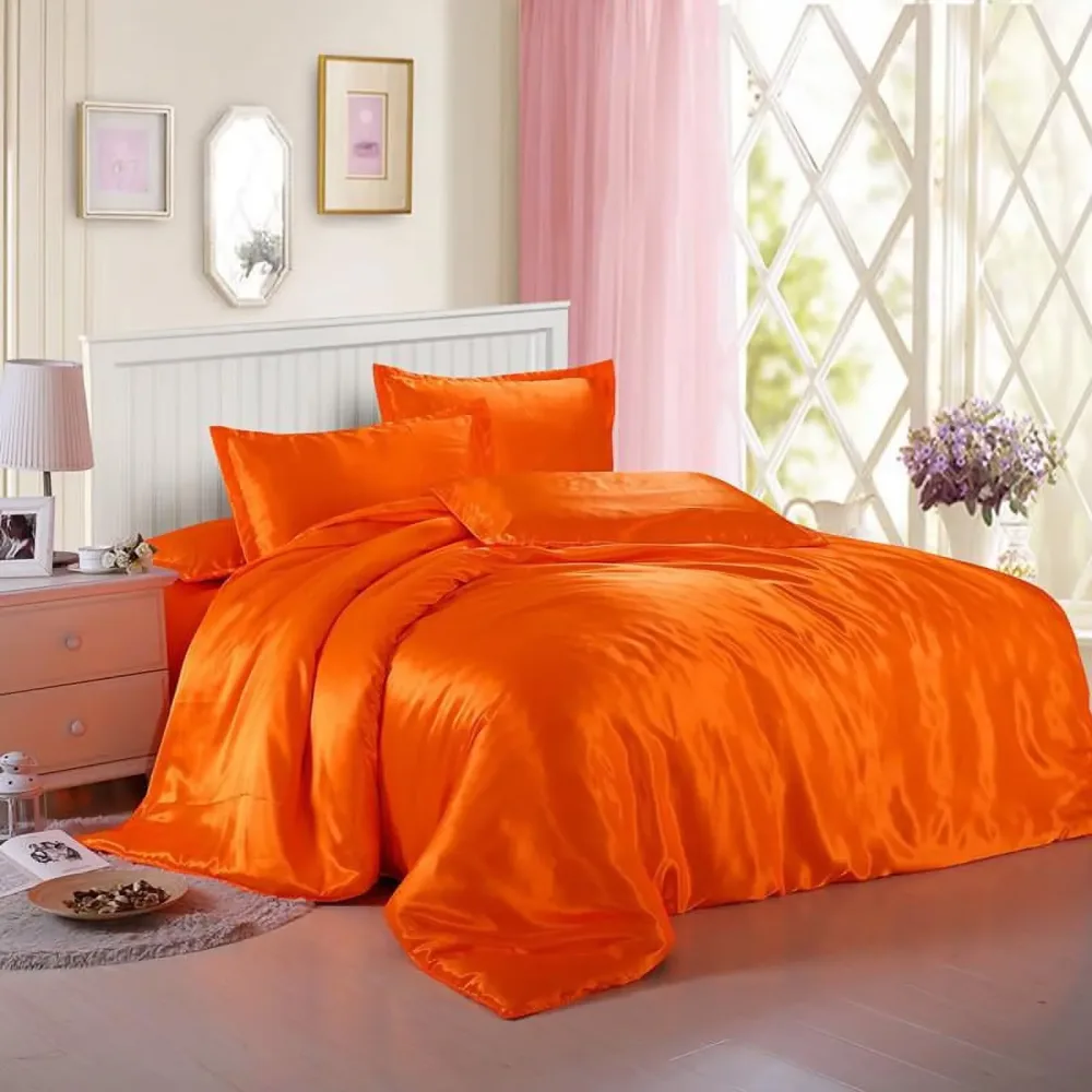 Bedding Comforter grey orange 92"